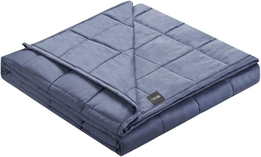 Amazon.com: ZonLi Cooling Weighted Blankets, 7 lbs 41''x60'' Bamboo Viscose Heavy Blanket for Kids, Grey Navy Cozy Comforter with Glass Beads for Christmas Decorations/Gift : Home & Kitchen